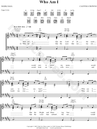 Casting Crowns Who Am I Sheet Music In B Major Transposable Download Print Sheet Music Printable Sheet Music Piano Sheet Music