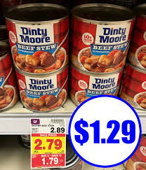 It smelled so good while in the oven, my hubby said, mmmmm, that smells so good, like dinty moore.not such a compliment to me maybe, but it was his favorite growing up so i took it as a compliment. Dinty Moore Beef Stew Just 1 29 Per Can At Kroger