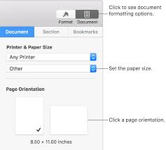 Set Paper Size And Orientation In Pages On Mac Apple Support