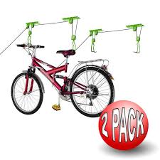A bicycle can only add the problem as they're not the easiest object to store. Bike Lane Heavy Duty Bicycle Garage Storage Lift Hoist 2 Pack Hwd630001 The Home Depot