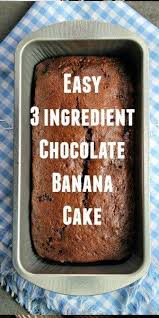 3 Ingredient Chocolate Banana Bread Recipe Chocolate Banana Bread Recipe Easy Banana Bread Recipe Cake Mix Banana Bread