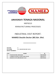 Company profile page for mamee double decker bhd including stock price, company news, press releases, executives, board members, and contact information. Final Report Mefb213 Dough Packaging And Labeling