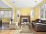 Warm Yellow Yellow Living Room