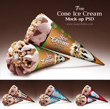 Free Cone Ice Cream Packaging Mock Up Psd File Ice Cream Packaging Ice Cream Chocolate Packaging
