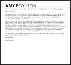 Internal Auditor Cover Letter Sample Cover Letter Templates Examples