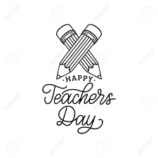 Happy teachers day drawing images. Happy Teachers Day Poster Vector Hand Lettering With Illustration Royalty Free Cliparts Vectors And Stock Illustration Image 108443816