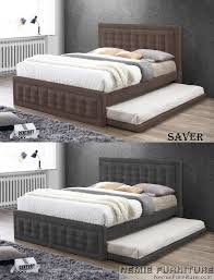 Php 14 000 00 Upholstered Queen Size Bed Frame With Single Pullout Main Bed Is For Mattress 60 X 75 Pullout Bed Is For Mattress In 2020 Queen Bed Frame Bed Bed Frame