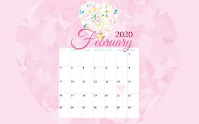 Blank, editable and easy to print. February 2020 Desktop Wallpaper