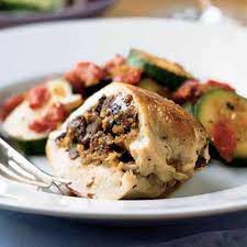 Chicken Breasts Stuffed Italian Sausage Breadcrumbs Recipe Myrecipes