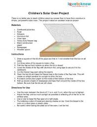 Childrens Solar Oven Project Solar Oven Summer Science