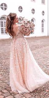 21 Peach Blush Wedding Dresses You Must See Blush Pink Wedding Dress Peach Blush Wedding Dress Pink Wedding Dresses