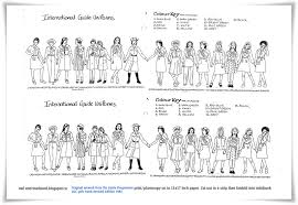 Little girl with autumn leaves. Girl Guide Uniform Coloring Pages