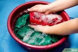I put liquid or powder detergent in the water in my bathtub i put selected. How To Wash Clothes Without A Washing Machine With Pictures