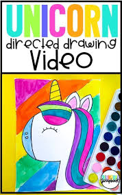 Unicorn Directed Drawing How To Draw A Unicorn Free Video Perfect For Fun Fridays Early Fi Drawing For Kids Directed Drawing Kindergarten Kids Art Projects