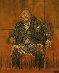 Then blue hangings were drawn back from a new portrait of sir winston by the artist graham sutherland, a gift from both houses to the prime minister. Portrait Von Winston Churchill Wikipedia