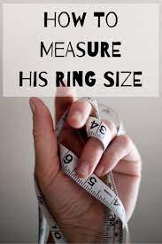 How To Measure His Ring Size Groom Ring Size Ring Size Guide Mens Ring Sizes Rings For Men