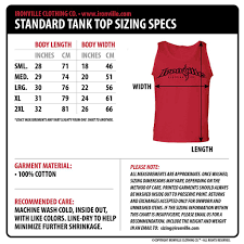 ironville size charts size chart tank tops tops