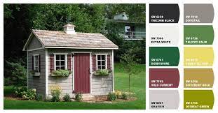 Looking for a exterior house colour scheme that not only looks fabulous but won't go out of date in a hurry? I Just Spotted The Perfect Colors Shed Color Shed Colours Color