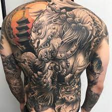 Oriental Dragons Back Tattoo Best Tattoo Ideas Designs Japanese Back Tattoo Foo Dog Tattoo Back Tattoo