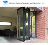 Factory Wholesale European Style Broken Bridge Aluminum Soundproof Glass  Folding Door