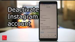 How to deactivate instagram account temporarily on android. How To Deactivate Instagram 2018 Youtube