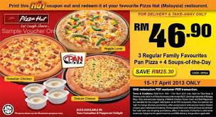 Combo sets are available with a selection from the menu offering great value for money. Pizza Hut Coupon 3 Regular Pizza And 4 Soup Of The Day Promotion Period 15 April 2013 17 April 2013 Http Ww Pizza Hut Coupon Pizza Hut Favourite Pizza