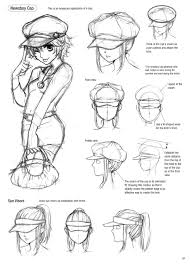 Newsboy Cap And Sun Visor Drawing Hats Anime Drawings Tutorials Cap Drawing