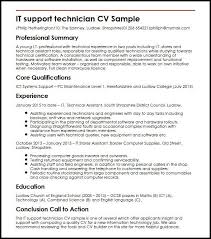 Writing a great it resume is an important step in your job search journey. It Support Technician Cv Sample Myperfectcv It Support Technician Resume Examples Job Resume Samples