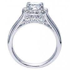 Engagement Ring Details Side View Of A Halo Diamond Engagement Ring Unique Diamond Engagement Rings Detailed Engagement Ring Popular Engagement Rings