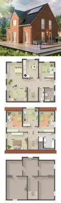 Neubau Einfamilienhaus Grundriss Mit Satteldach Architektur Und Klinker Fassade Massivhaus Bauen Ideen Lichthaus 152 Von Massivhaus Bauen Baustil Architektur