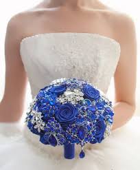 Many brides think that wildflower wedding bouquets are only for the boho brides, we disagree! Bright Royal Blue And Metallic Silver Winter Wedding Color Ideas Colorsbridesmaid