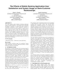 The bank reserves the right to link any & all accounts reside with the customer at any point in time. Pdf The Effects Of Mobile Banking Application User Satisfaction And System Usage On Bank Customer Relationships
