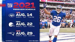 Giants Preseason Schedule 2022 Giants Announce 2021 Preseason Dates & Times