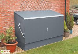Coffre De Rangement Metal Velos Anthracite 196x89x133 Trimetals Patio Garden Design Outdoor Patio Decor Patio Furniture Layout