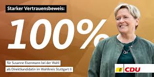 Kultusministerin eisenmann sagte zu, die beschlüsse von bund und ländern umzusetzen. Cdu Baden Wurttemberg A Twitter Gerade Wurde Susanne Eisenmann Mit Uberwaltigenden 100 Als Direktkandidatin Fur Ihren Wahlkreis Stuttgart Ii Gewahlt Ein Starker Vertrauensbeweis In Unsere Spitzenkandidatin Packen Wir Es An Https T Co