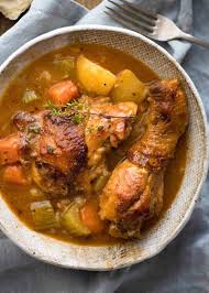 Barbecue chicken stew in soup pot, combine barbecue chicken, frozen stew vegetables and kidney beans. Chicken Stew Recipetin Eats