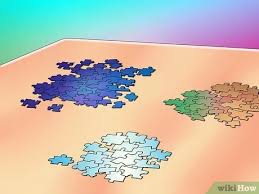 Turn all pieces right side up How To Put Together A Hard Puzzle 14 Steps With Pictures