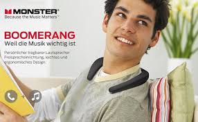 Monster Nackenlautsprecher, 3D-Stereoklang, Tragbare Bluetooth Lautsprecher  und IPX7-Wasserdicht mit 12-Stunden-Spielzeit Neckband Lautsprecher für  Mobiltelefon, Drinnen und drauß : Amazon.de: Elektronik & Foto