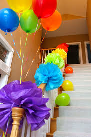 сценарии на выпускной в детском саду на современный лад Railways Up The Stairs Of My Church Perfect For Getting The Rainbow In The Church Decor Minus The Balloons Ukrashenie Lestnicy Pinterest Ukrashenie Lest