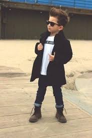 Black And White Coat For Boys Boys Black Trench Coat White T Shirt Navy Jeans Dark Brown Boots Kids Fashion Kids Fashion Clothes Kids Trench Coat