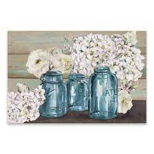 The paint gives the flowers so much texture that you feel like you want to reach out and touch them. Gallery Direct Colorful Flowers In Mason Jar Hand Embellished Canvas 36w X 24h X 1 25d Multi Color Buy Online In Bahamas At Bahamas Desertcart Com Productid 175387010