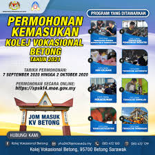 Tarikh rayuan/ walk in : Permohonan Kemasukan Sekolah Kolej Vokasional Betong Facebook