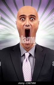 big mouth men Stock Photo