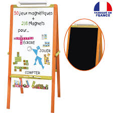 Avec le jeu de domino, de mémo, le puzzle et les cubes à reconstituer aux couleurs de la reine des neiges, votre enfant développe son sens de l'observation. Maxi Tableau Avec 50 Jeux Magnetiques Bois Teinte Comme A L Ecole Rentree Scolaire Joueclub