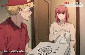 Makima Fucks the Pizza Delivery Guy | Redhornyhead