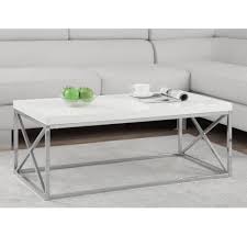 Monarch Coffee Table Glossy White With Chrome Metal Walmart Com In 2020 Cool Coffee Tables Living Room Coffee Table Coffee Table