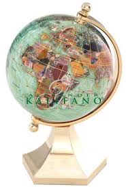 World Gemstone Globes Green Peridot Contempo World Globes Globe Globe Art