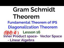 If we have an orthonormal basis. Gram Schmidt Theorem Every Finite Dimensional Inner Product Has An Orthonormal Basis Lesson 16 Youtube