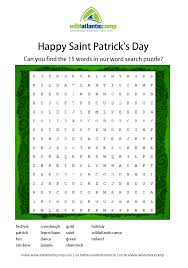 Check spelling or type a new query. Download Wild Atlantic Camp S Saint Patrick S Day Word Search Puzzle