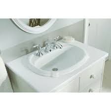 ceramic oval drop in bathroom sink with